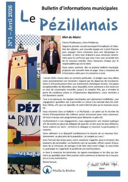 1ère page revue L-INSTANT-PEZILLANAIS-1
