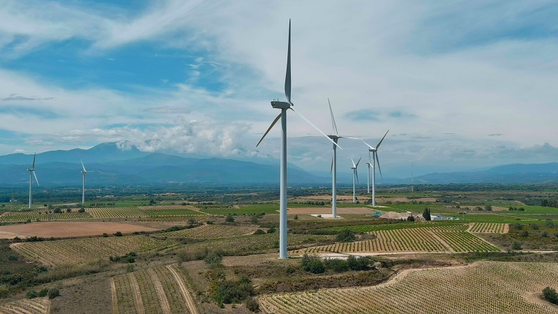 éoliennes eco parc catalan Pézilla la Rivière